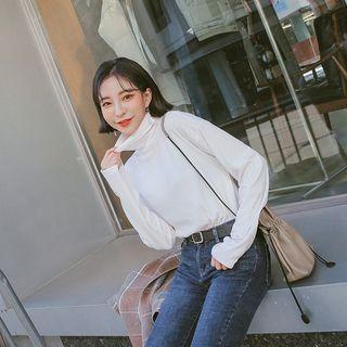 Turtle-neck Relaxed-fit Top In 9 Colors