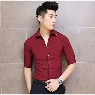 Metal Tipped Elbow Sleeve Shirt