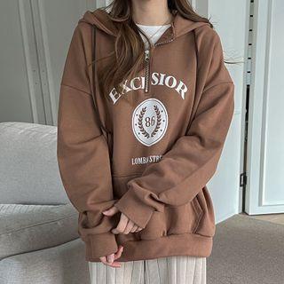 Kangaroo Letter Oversize Anorak Hoodie