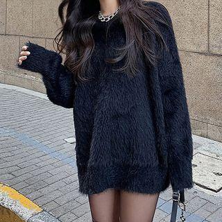 Fluffy Sweatshirt Black - One Size