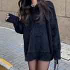 Fluffy Sweatshirt Black - One Size