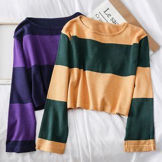 Loose-fit Colorblock Crop T-shirt