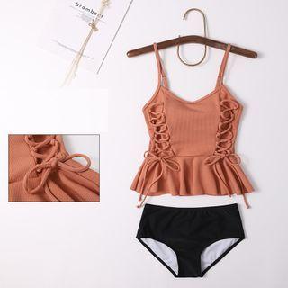 Swim Set: Lace-up Swim Top + Bottom
