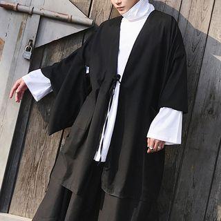 Wide-sleeve Tie-front Light Jacket
