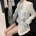 Denim Blazer As Shown In Figure - One Size