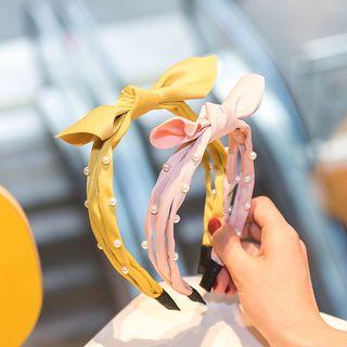 Bow Faux Pearl Hair Band