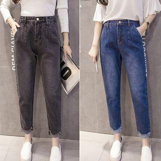 Washed High Waist Jeans