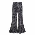 Sequined Boot-cut Pants