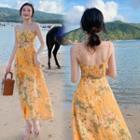 Waist Spaghetti-strap Dress