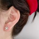 Snowflake Stainless Steel Earring 1 Pair - Silver - 1cm