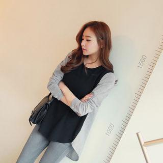 Panel-front Stripe Top