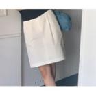 Pocket-side Pleated Skirt
