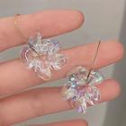 Flower Resin Alloy Dangle Earring 1 Pair - C-688 - Transparent - One Size