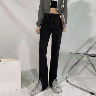 Slit Boot-cut Jeans (various Designs)