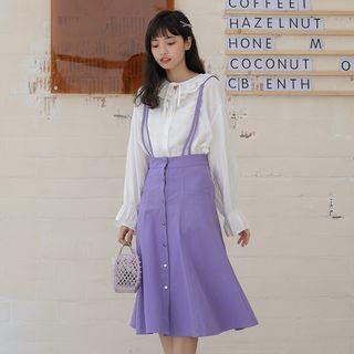 Mini A-line Skirt With Suspender