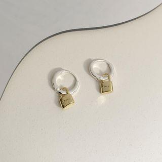 Lock Alloy Earring 1 Pair - Gold - One Size