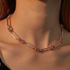 Chained Choker Necklace 01kc-dz-385 - Gold - One Size