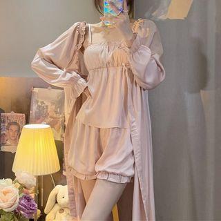 Sleep Robe / Camisole Top / Lounge Shorts / Set