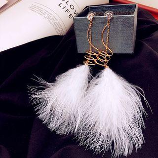 Feather Earring As Shown In Figure - One Size