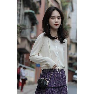 Drawstring Cardigan Almond - One Size