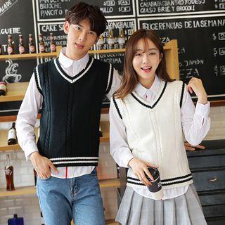 Couple Matching V-neck Knit Vest