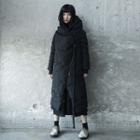 Hooded Midi Padded Coat Black - One Size