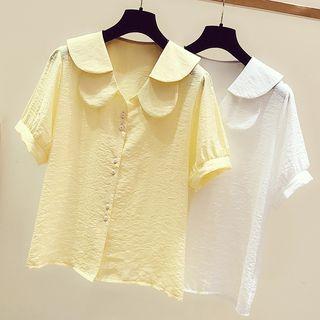 Double Collar Short-sleeve Shirt