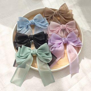 Plain Bow Mesh Hair Clip