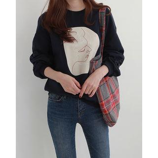 Graphic Oversized Cotton Sweatshirt