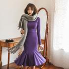 Rib-knit Midi Mermaid Dress