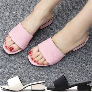 Cutout-heel Slide Sandals