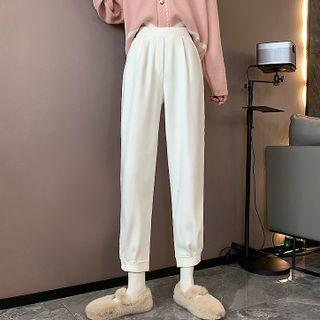 Corduroy Buttons-decoration Jogger Pants