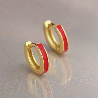 Sterling Silver Mini Hoop Earring 1 Pc - Gold - One Size