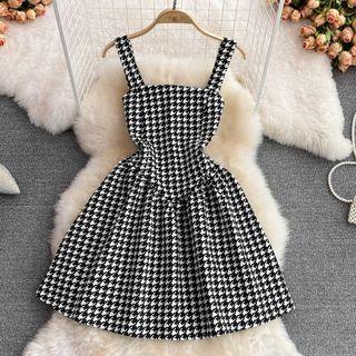 Houndstooth Bandeau Dress