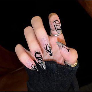 Printed Nail Art False Nail As Shown In Figure - One Size