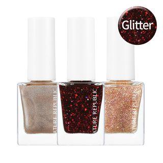 Nature Republic - Color & Nature Nail Color 2018 (glitter/pearl) (15 Colors) #62 Jazz And Wine