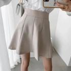 Flared Paneled Miniskirt
