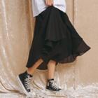 Plain Midi Chiffon Skirt