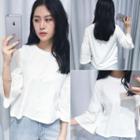 Flared 3/4-sleeve T-shirt