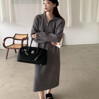 Half-zip Sweater Dress