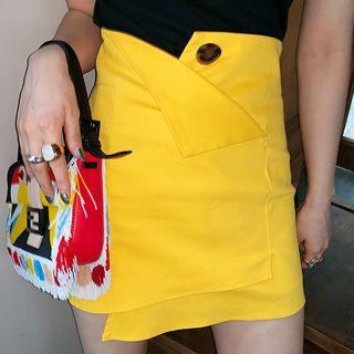 Mini Asymmetric Sheath Skirt
