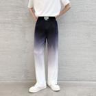 High-waist Gradient Pleated Pants