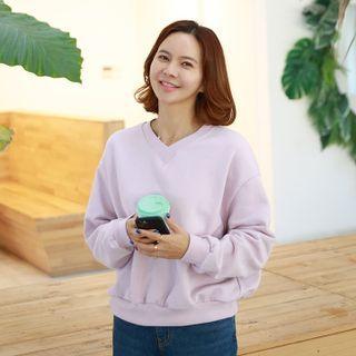 V-neck Pastel Sweatshirt