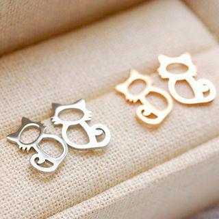 Cutout Cat Studs