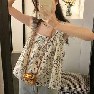 Floral Print Flowy Camisole Top Floral - Off-white - One Size