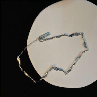 Irregular Alloy Choker 1 Pc - Necklace - Silver - One Size