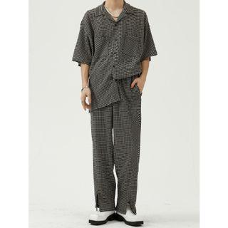 Short-sleeve Striped Shirt / Pants
