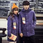 Lettering Matching Couple Padded Coat
