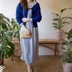 Round-collar Tie-waist Dress