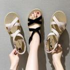 Crisscross Ankle-strap Flat Sandals